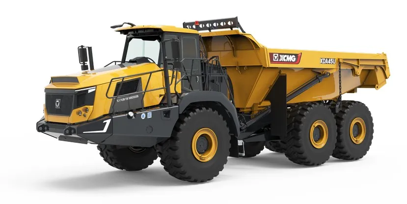 دامپتراک مفصلی XCMG XDA45U برای عملیات معدنی